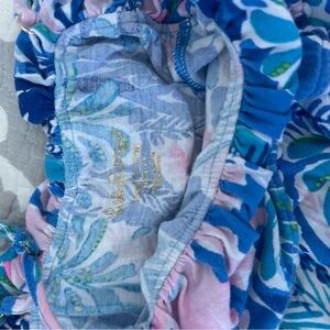 Lilly Pulitzer Blue and Pink Ruffled Garment